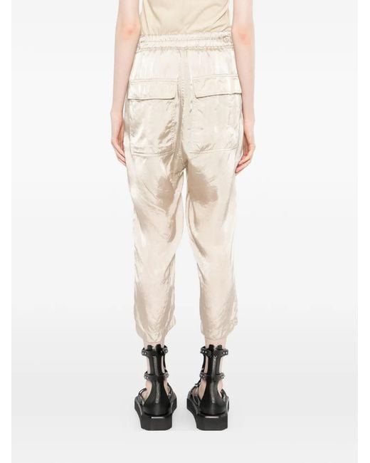 Rick Owens White Astaires Cropped Trousers