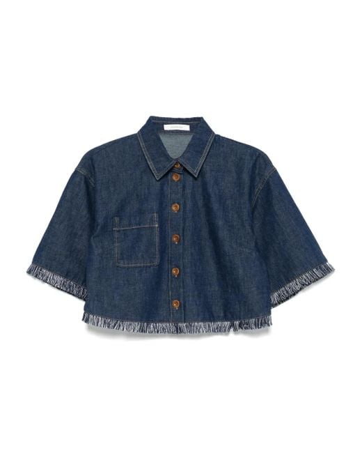 Zimmermann Blue Cotton Denim Shirt