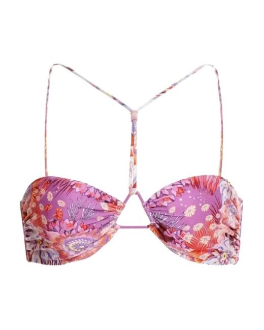 Agua Bendita Pink Bikinioberteil Mit Blumenmuster