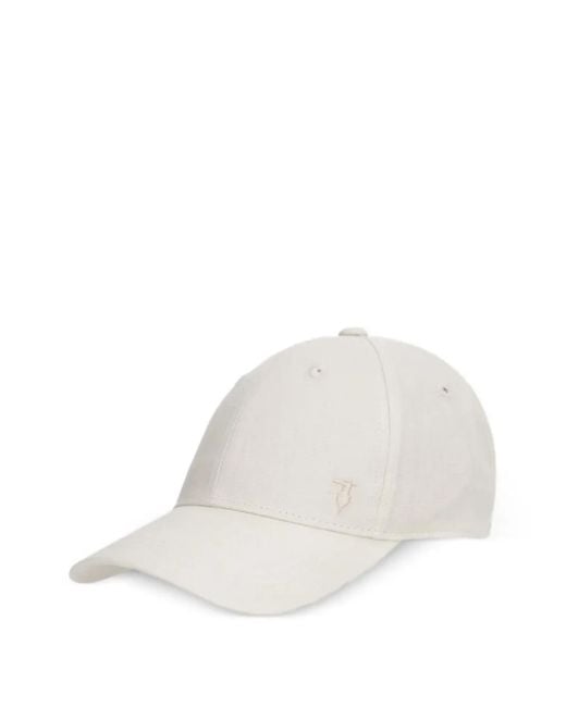 Trussardi White Logo-Embroidered Baseball Cap