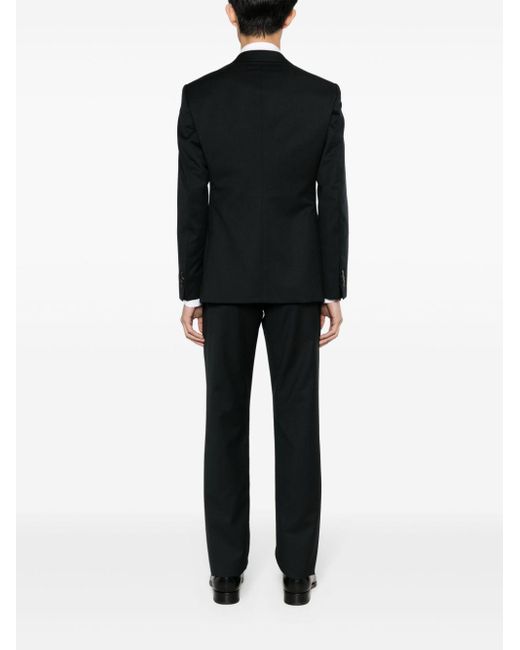 Giorgio Armani Black Single-breasted Virgin Wool Suit for men