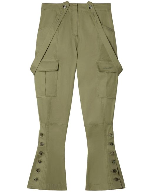 Off-White c/o Virgil Abloh Green Flared Cargo Pants
