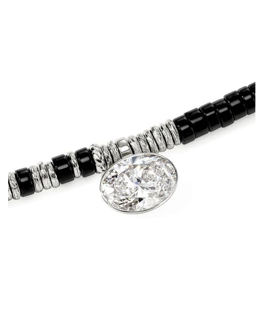 John Hardy Metallic Lovestruck Heishi Sterling Diamond Pendant Necklace