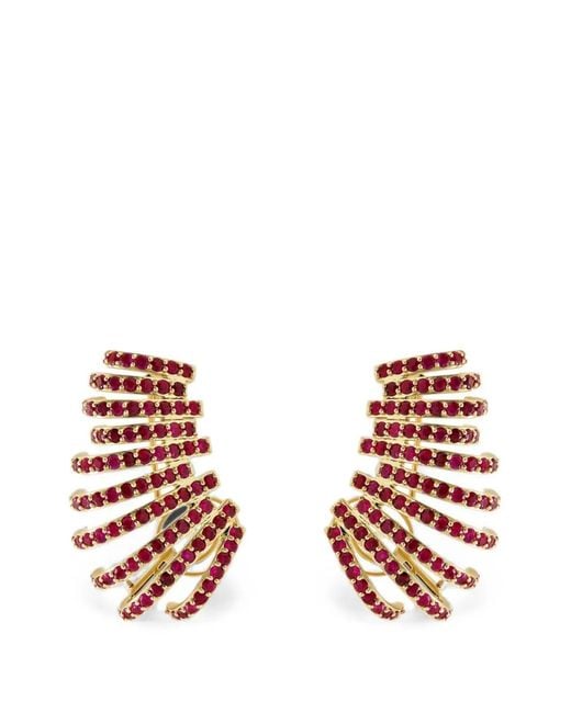 Jewels Aficionado White Margaux Ruby Earrings