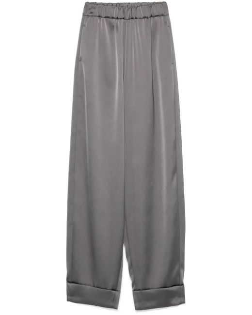 Pantalon En Satin Blanca Vita en coloris Gray