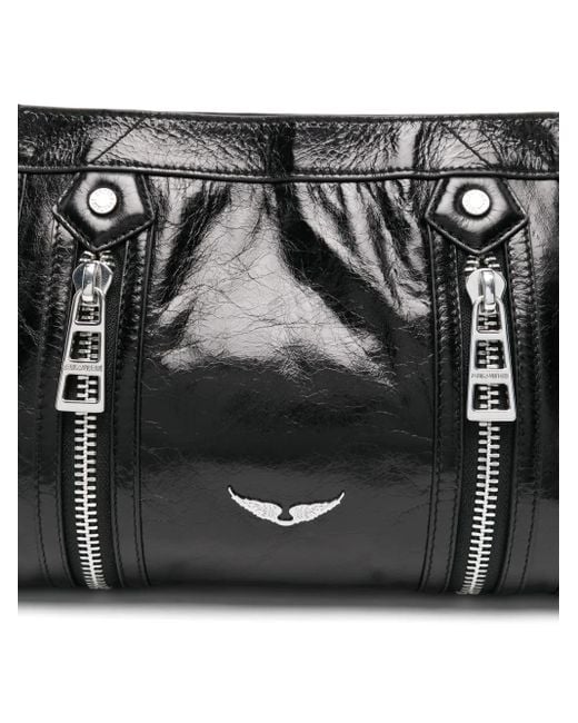 Zadig & Voltaire Black Sunny Moody Retro Patent Bag