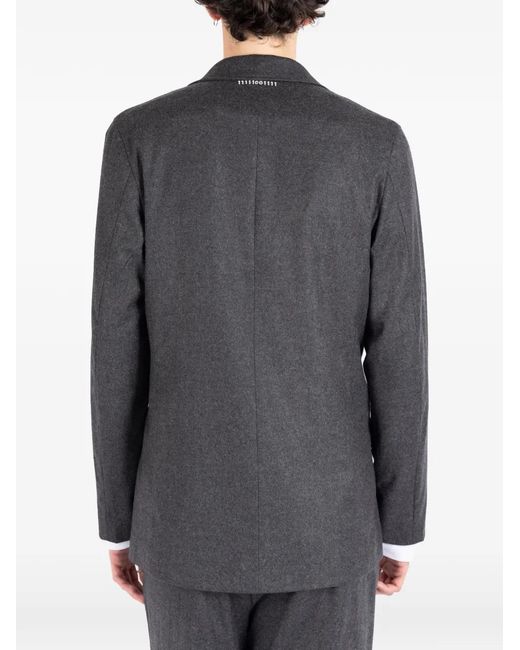 Societe Anonyme Gray Wool Notch-Lapel Blazer for men