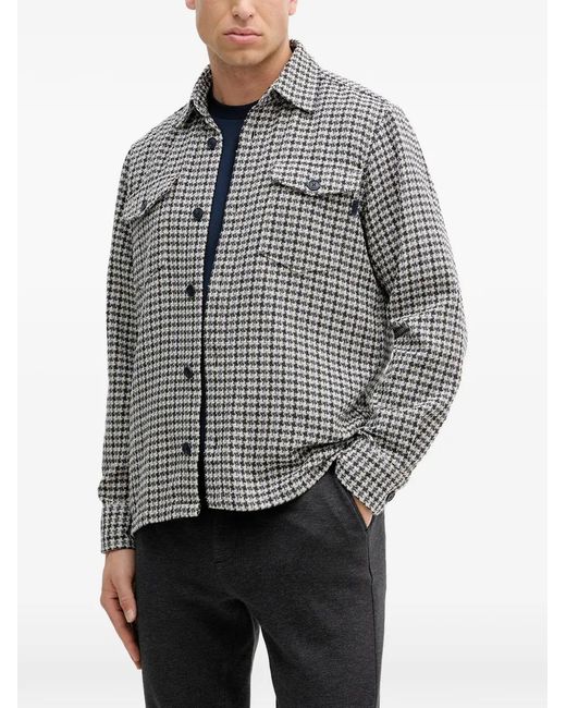 Joop! Gray Houndstooth Shirt for men
