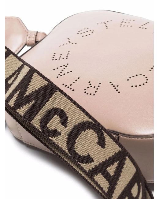 Stella McCartney Pink Perforated Logo Crossbody Bag