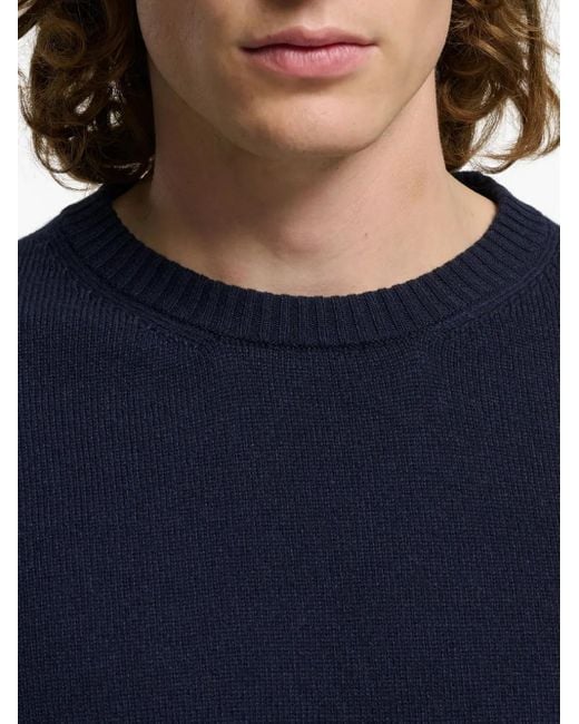 Barrie Blue Crew-Neck Sweater for men