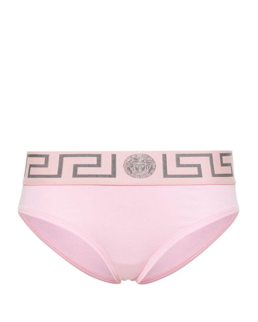 Culotte Greca Border Versace en coloris Pink