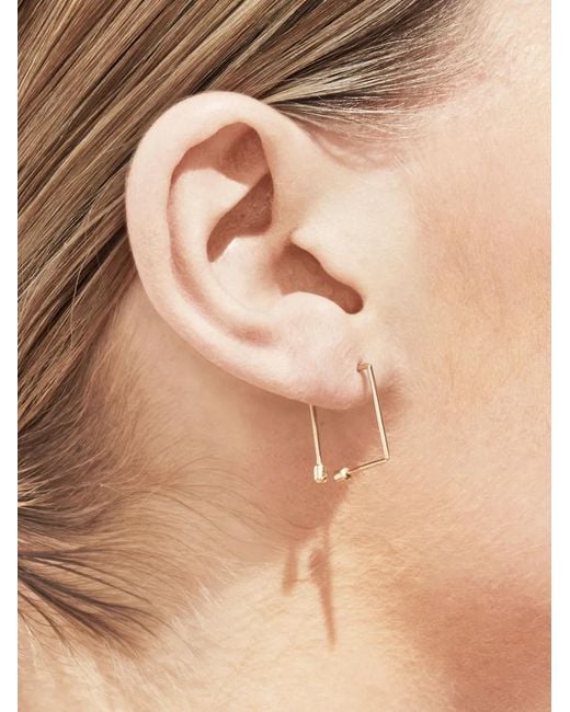 Shihara White 18Kt Twist Square 03 Earring