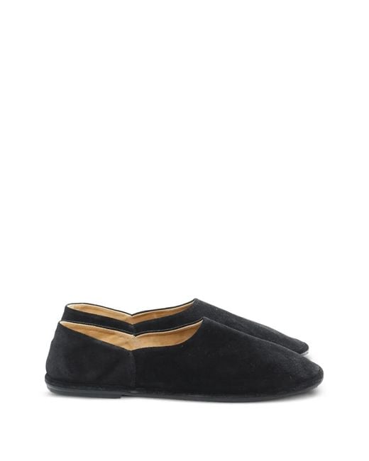 The Row Black Suede Slippers for men