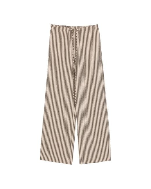 Alysi Natural Striped Trousers