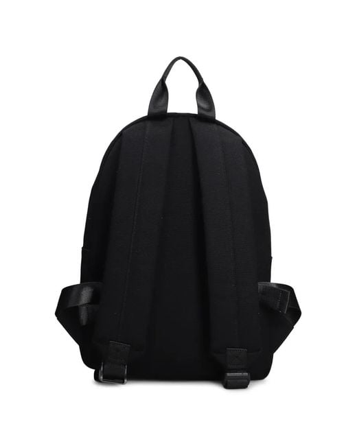 Palm Angels Black Logo-Patch Backpack for men