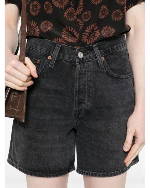 Agolde Indra Shorts in het Black