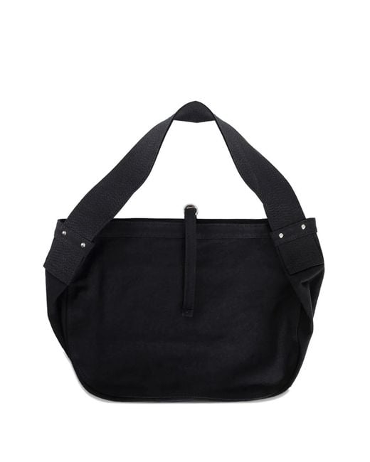 TAIGA TAKAHASHI Black Strap Newsboy Shoulder Bag for men