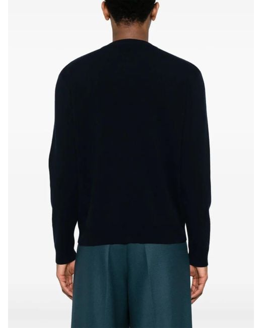 Gucci Blue Logo-Intarsia Cardigan for men