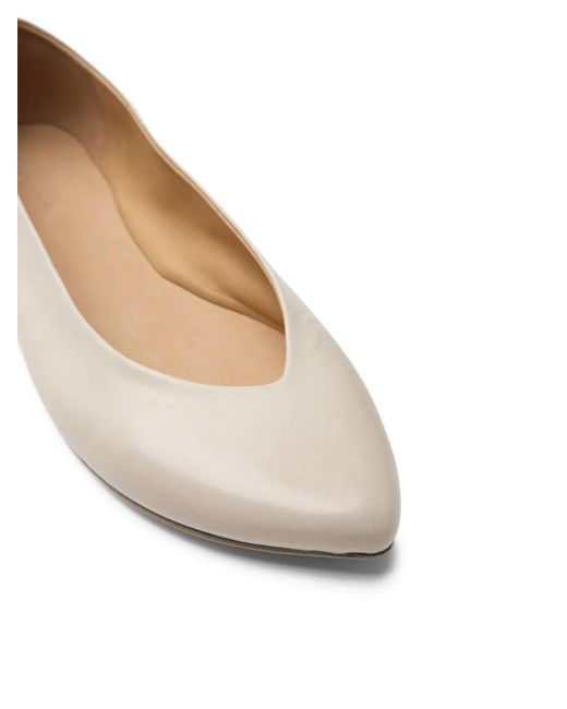 Marsèll White Frondina Ballet Flats
