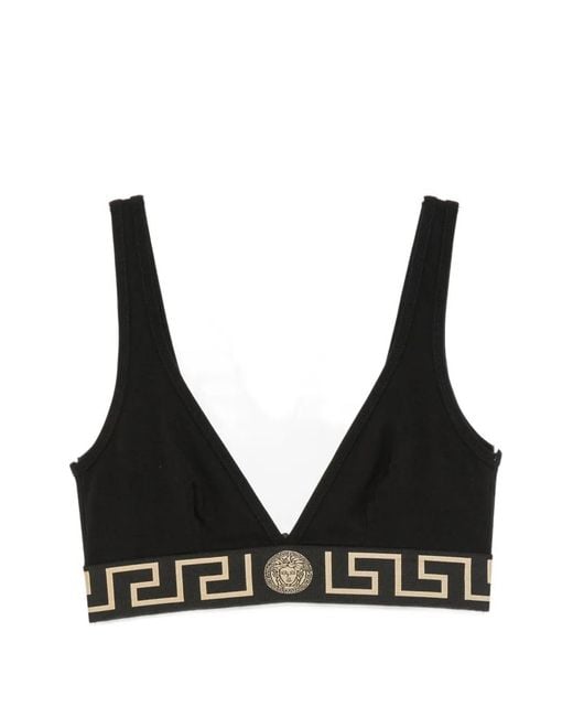 Versace Black Greca Medusa Top