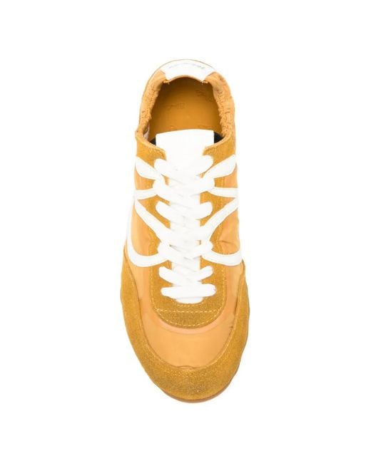 Palomitas By Paloma Barcelo' Yellow Halia Suede-Panelled Sneakers