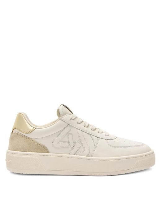 Stuart Weitzman White Sw Courtside Logo-Detail Sneakers