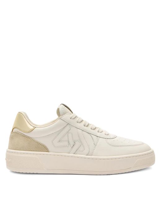 Stuart Weitzman White Sw Courtside Logo-Detail Sneakers