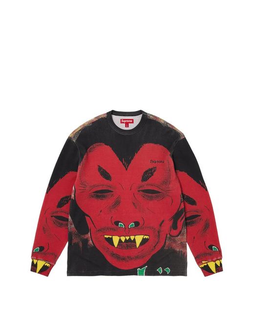 Supreme Red Sweat Mike Kelley À Imprimé Graphique for men