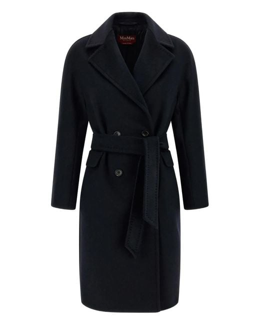 Max Mara Black Patreon Double-Breasted Coat