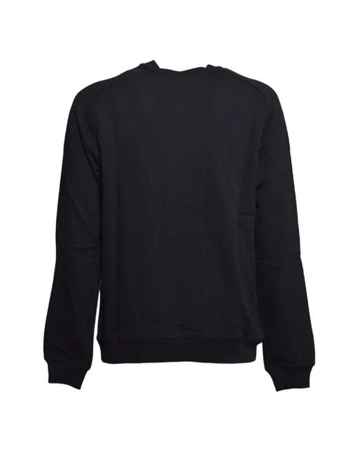 MSGM Black Logo Crew-Neck Sweatshirt for men