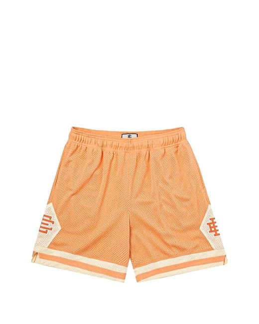 Eric Emanuel Orange Mesh Track Shorts for men