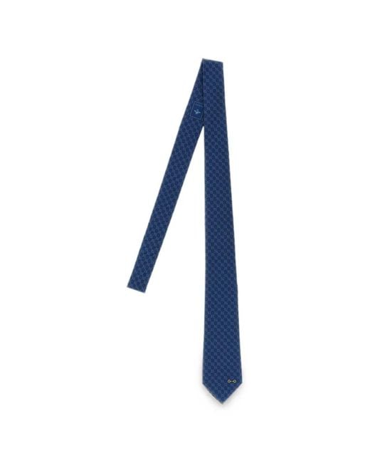 Gucci Blue Gg Silk Jacquard Tie for men