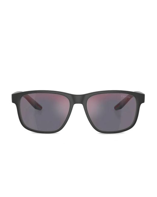 Prada Linea Rossa Gray Square-Frame Sunglasses for men