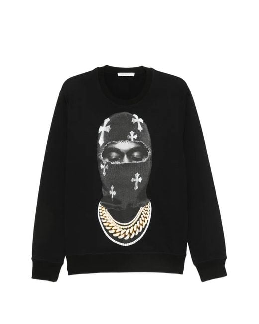 Ih Nom Uh Nit Black Graphic-Print Sweater for men