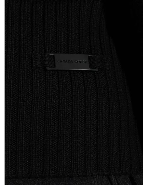 Canada Goose Black Ribbed-Hem Sweater
