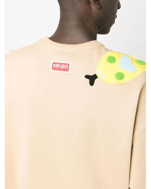 KENZO Natural Appliqué-Detail Sweatshirt for men