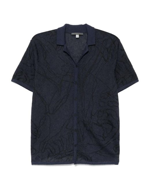 メンズ John Varvatos ショートスリーブ シャツ Blue