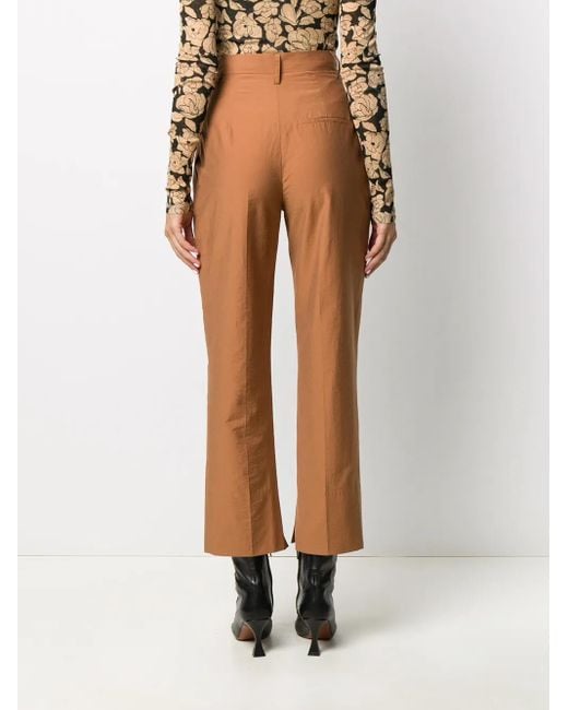 Nanushka Brown Reya Cropped Trousers