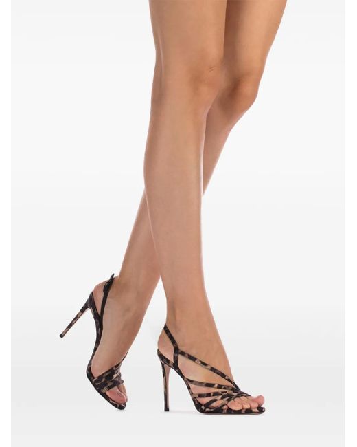 Sandalias Scarlet con tacón de 105 mm Le Silla de color Metallic