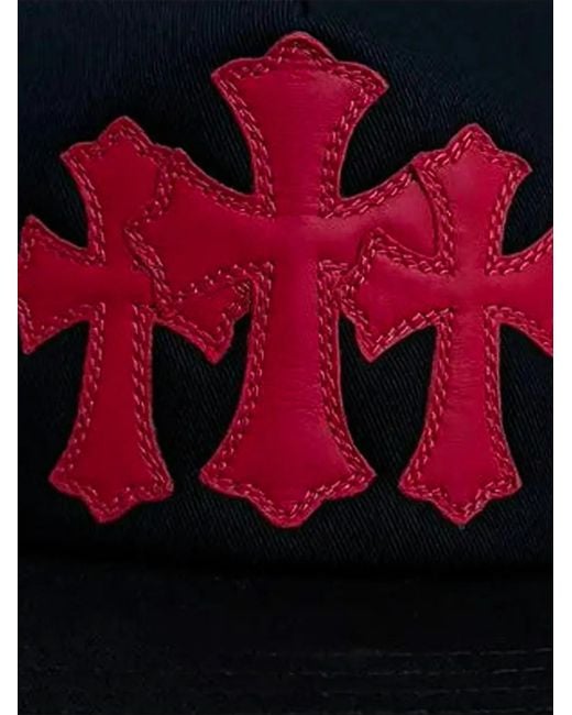 Chrome Hearts Red Cross-Patch Cap for men