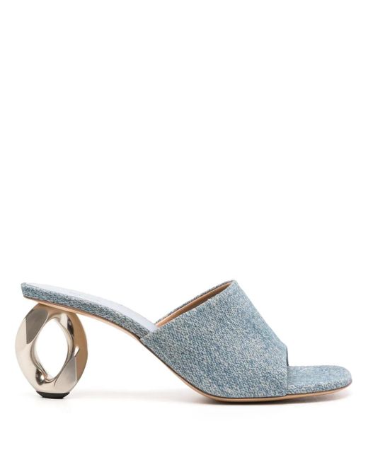 J.W. Anderson White 80Mm Chain-Heel Sandals