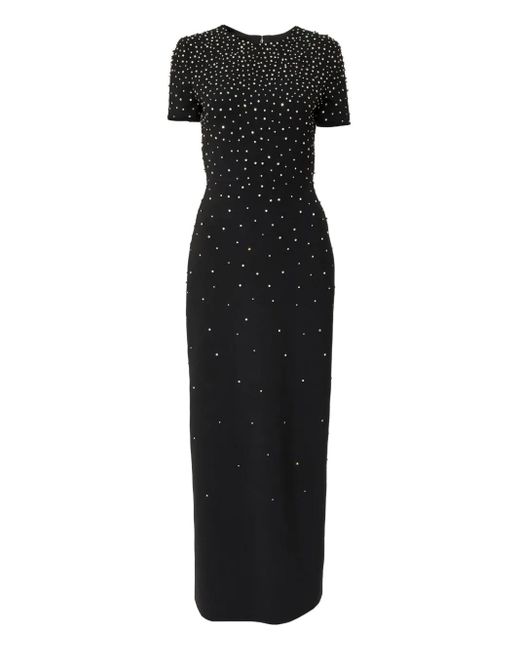 Carolina Herrera Black Maxikleid Mit Kristallverzierung