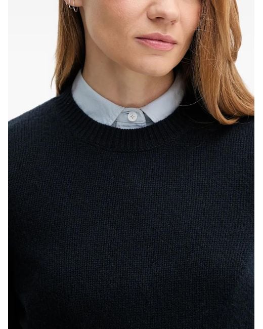 Barbour Blue Woodhouse Ribbed Crew-Neck Sweater
