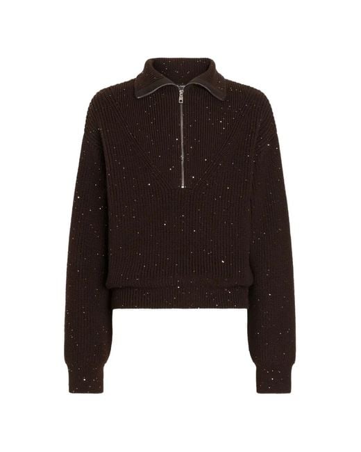 Dolce & Gabbana Black Wool Turtleneck Pullover With Sequins for men