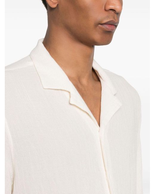 Chemise à manches courtes en coton Officine Generale pour homme en coloris White