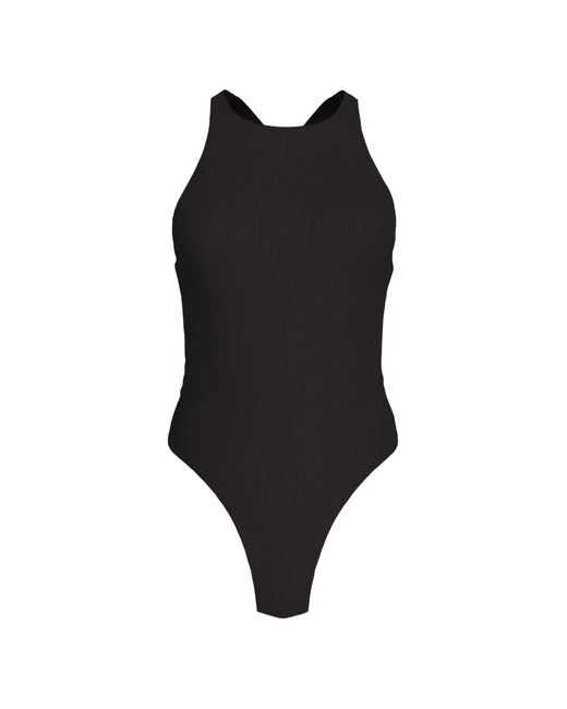 Calvin Klein Black Intense Power Ribbed Swimsuit