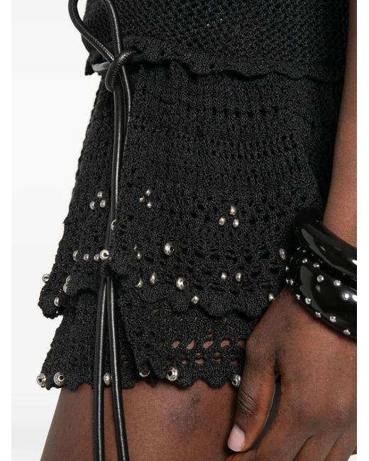 Isabel Marant Black Mini Beaded Skirt