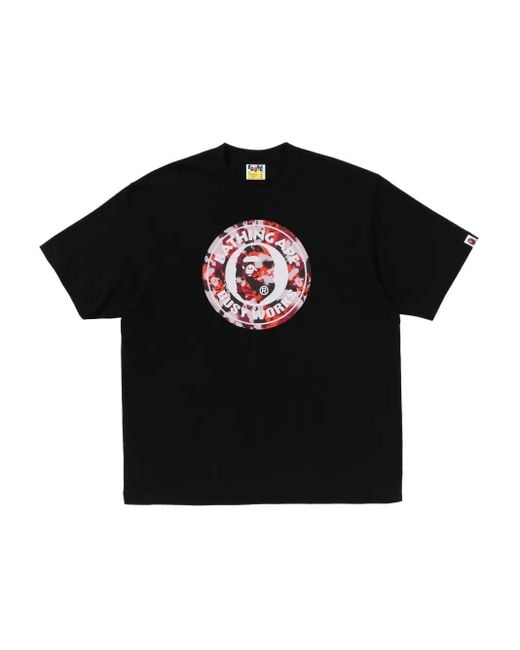 A Bathing Ape T-Shirt Mit Camouflage-Print in Black für Herren