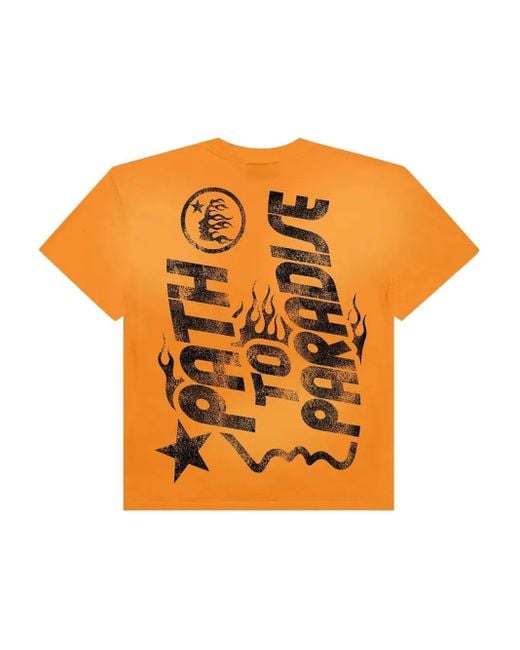 HELLSTAR Orange Emblem T-Shirt for men