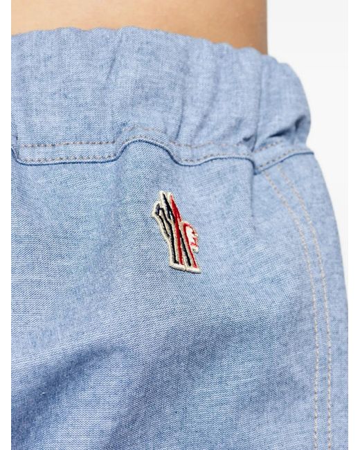 Moncler Mediumblue Cotton Trousers for men
